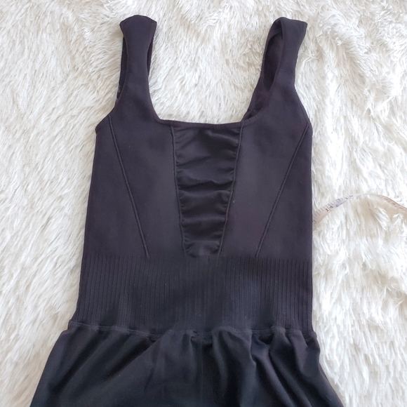 Free People Good Karma Flared Onesie Solid Black - Picture 11 of 13